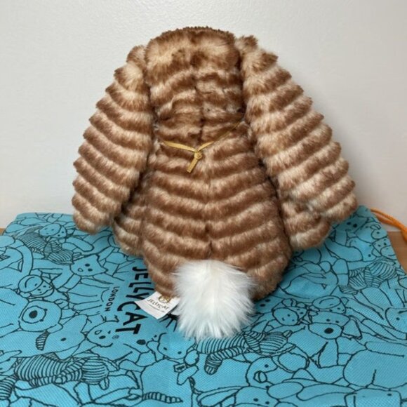 Jellycat BASHFUL LUXE BUNNY JUNIPER Medium Rare Plush soft NWT and Dust Bag - Picture 3 of 5